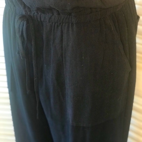 ✴️LAST ONE✴️ 🍁LINEN BLEND  OVERALLS IN BLACK - Picture 6 of 10